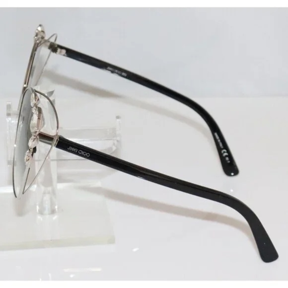 Jimmy Choo Black and Silver Embellished Sunglasses main image 5
